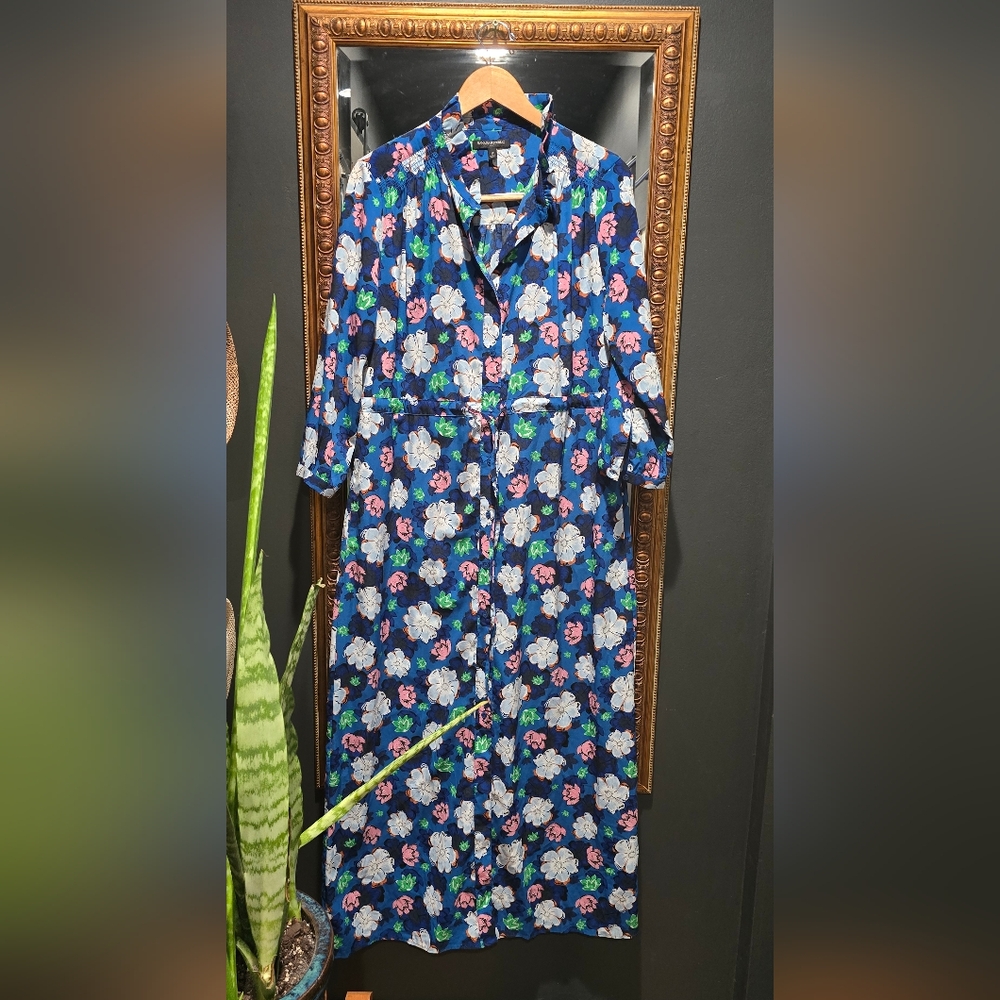 Banana Republic Blue Long Sleeve Sundress